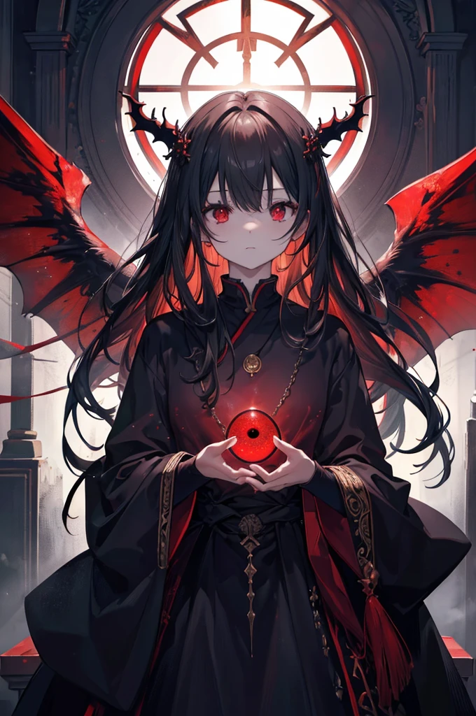 (Highest quality,4K,High resolution,masterpiece:1.2),Very detailed,Realistic:1.37,Spooky altar background,Dark fantasy,Red color scheme,Ominous atmosphere,Eye-catching,Storytelling,anatomy,Anime Style,Concept Art,beautiful細部までこだわった顔と (((Red eyes ))),Not exposed,Don&#39;t show skin,The body is covered with clothing,Terrifying Ritual ,Long golden hair,Blonde Hair,disaster々New Tiara,Satanic Ritual,Untimely Death,Unjust act,Crazy Smile,Scythe Face,Girl Monster, beautiful, Delicate facial features, Sharp Eye, Sharp Fangs, Pale skin, Thick chain, Dark Background, Cinema Lighting, Dramatic Shadows, Gothic style, Gloomy atmosphere, Dark fantasy, One Girl, , Please open your mouth wide, Open your mouth and baring your teeth,Sharp teeth like a beast, Wide lips, very wide mouth, Vermilion cheeks, ,(Blood splatter:1.4),Scary smile, laugh at,Fallen angel design, Twisted smile、Bloodstained、bleeding from the head,,、Blood splatter、,(Blood splatter:1.4),Crossbones, skull,Horror Style, ((Fantasy Fallen Angel Costume)), ((flowing blonde hair)), ,(Blood splatter:1.4),Female curves, Sexy flat stomach, Perfect hands, Perfect anime face, ((White Lolita Dress)), Are standing, ((Wicked Smile)), ,(Blood splatter:1.4), Steam circulates, Moonlight Illumination, night lighting, disaster々new devil horns,,(Blood splatter:1.6),アニメFallen angel design, Twisted smile、Bloodstained、bleeding from the head,,、Blood splatter、,(Blood splatter:1.4),Crossbones, skull,Gothic architecture、Western architecture、Fantasy World、,Victorian cities, Skeleton Gaslight,