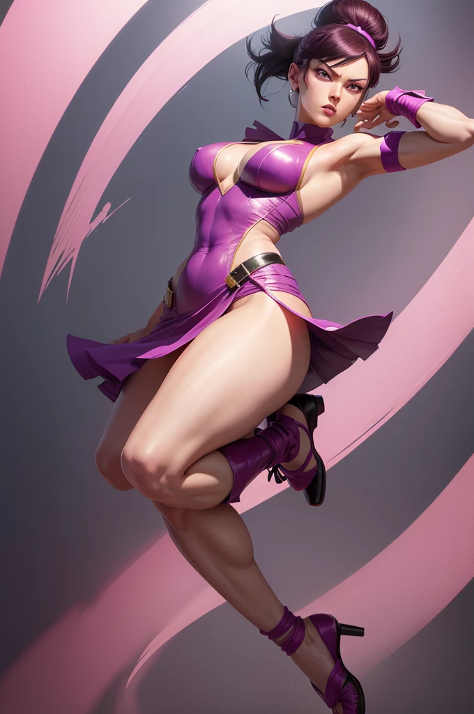 juri han pose, juri han from street fighter 6, full body on image, showing feet, feet focus
