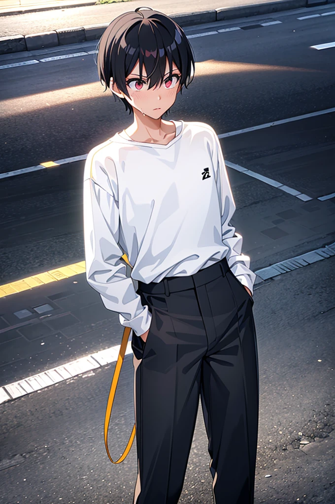 The young god transformed his body.,(He is the only one who is absurd.),cool,,,He was a refreshing, athletic, innocent boy.,,,I was still a virgin,,boy,,,boys,,,Spiked Hair,charm,Slim figure,23 years old,,Tall,Japanese student style,,Everyday casual clothes,,,The male protagonist,,With a frightened look on his face,,,,,Yeah.?why!?,,whyだ!?,,(Suddenly my lively crotch was completely castrated in the street:1.3),(Completely castrate the lively crotch:1.3),(I failed miserably at becoming an adult man.),,Super manly is slowly declining,,Castrated male,,,Male end,The period when you can have children has ended,,Female sexual sensitivity rises sharply,Daytime,Smooth,Skin texture,Functional beauty,shine,,End of Youth,Breeze,A speck of dust,Natural light,face,hand,eye,blush,(tears,,,Saliva,,,Urinary incontinence,Urinary stains),,Accuracy,,Ultra correct,Biological,Excellent detailed anatomy,4K,8k,Highest quality,Male Focus,,Depth of written boundary,Character Portrait,Black Hair,My fiance finds out I have no dick,