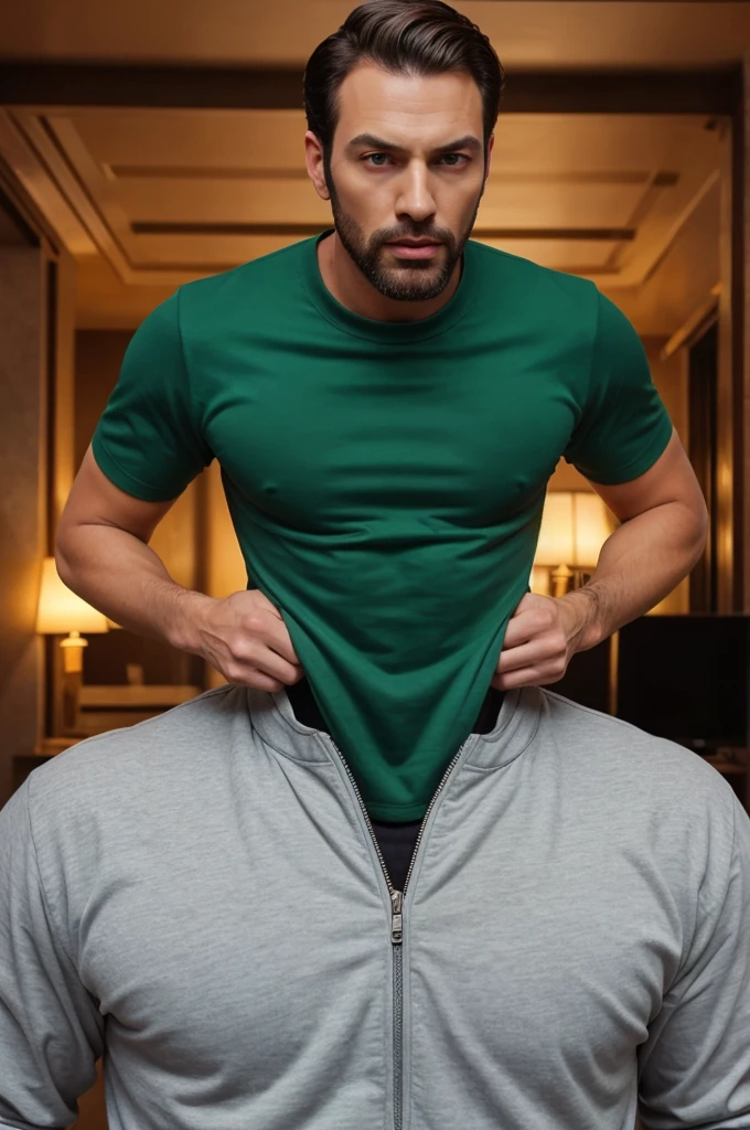 A man green screen