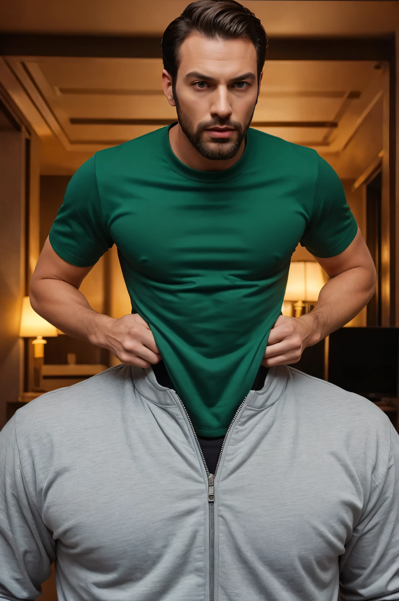 A man green screen