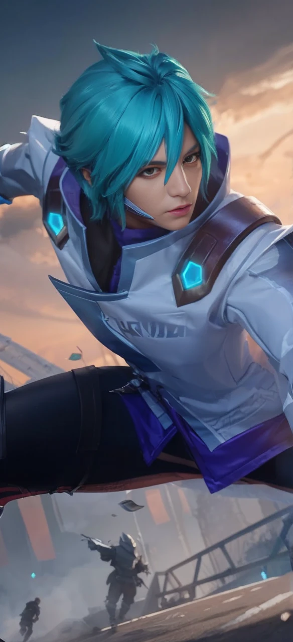  The image is a 3D rendering of a fantasy character with a cloak, armor, and mask.