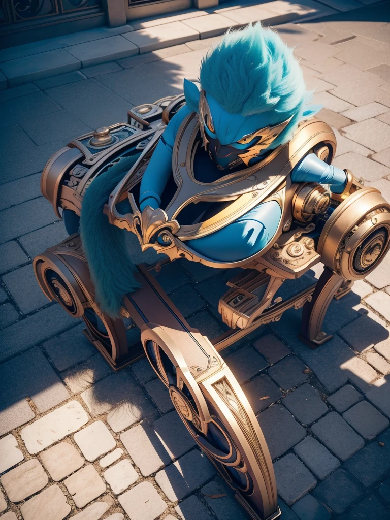 Create hyper-verbose, Best quality, A high-resolution masterpiece,Depict umbra elements,An inhumanoid figure oozing a perfect blue energy shadow, Highqualityshadow, Photorealistic,