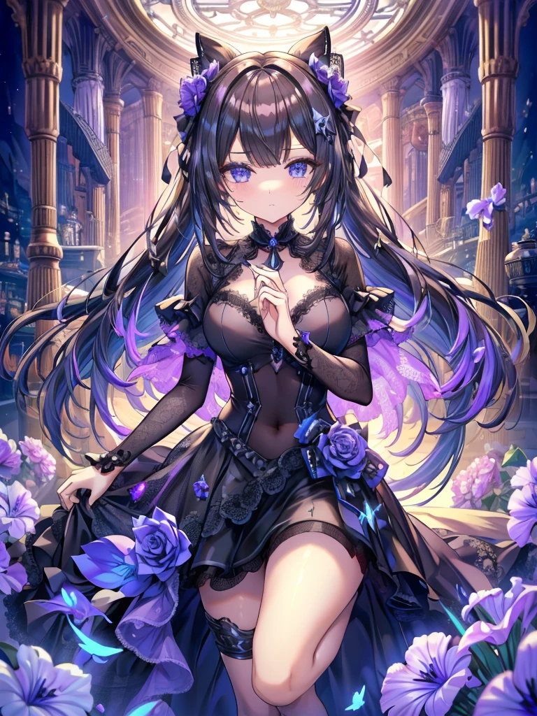 ((Extremely accurate drawing with fine details)Extremely accurate depiction)[High resolution],(detailed illustrations,Very Are you okay and detailed drawing,Delicate lines drawn with perfect tempo,Realistic texture expression),[Color traced main lines],[Ruins of a super ancient civilization],[anime] (MACHINE Alice Beauty 16 years old) Straight Long Hair [automaton],([Black Rose] Black Dress) (Cyber Alien Armor [Transparent material]) [Thorn] rock [Titanium Alloy] [[Transparent material]],Cybernetic Gothic Lolita [Transparent lenticular iris],(Intricate and beautiful decoration [Intricate details]),(Fine and beautiful skin expression [Transparency]),((Precisely drawn eyes))[Perfect eyes detailed((Beautiful eyes like jewels)Precisely drawn iris)[Clearly defined pupils]],[Eye light[Pinpoint lighting for the eyes]],[Long and beautiful eyelashes],[Precisely drawn hair [Beautiful and lustrous hair detailed]],(Perfectly hand detailed [Beautiful fingers without damage [Beautiful nails]]),(Perfect Anatomy(Perfectly balanced ratio))[[Full body portrait]],[[Highly constructed design]][Ideal color coordination(Accurate simulation of light-matter interactions)],([Precision in the details](detailed,高Are you okay)),[Visual arts that tell stories],((Highest quality)Are you okay[[High density drawing]])(4k quality).