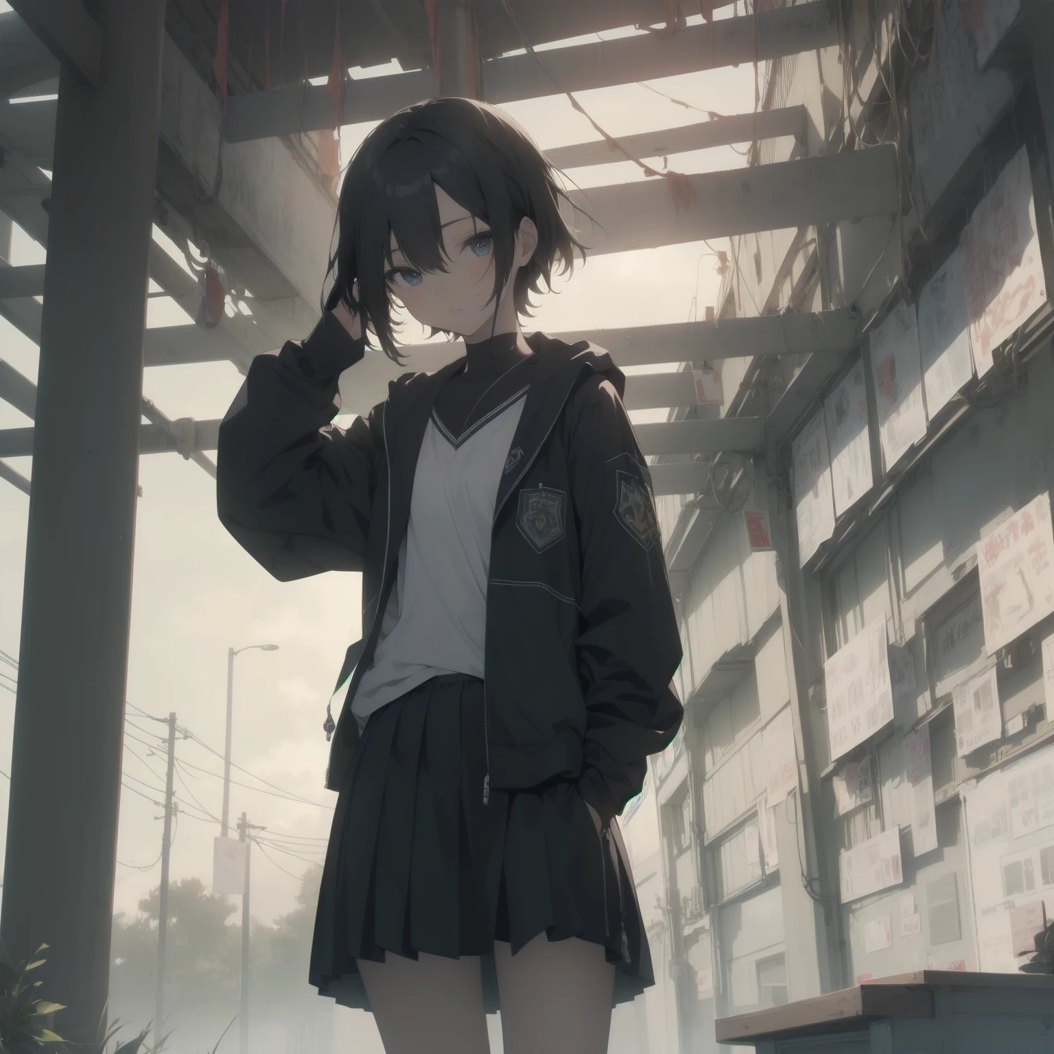 ultra-absurdres-Top quality by artist God, ultra-detailed, high resolution, anime moe artstyle, best anime 8k konachan wallpaper, pixiv contest winner, pool:2810, perfect anatomy,break, 1girl, (Please draw a girl walking sleepily to school alone. )break,(Solo,little female, 13-year-old:1.3),Full limbs, complete fingers,a junior high school student, (very short hair), short cut, flat chest, , small butt, small black eyes, beautiful detailed eyes, well-proportioned iris and pupils, expressive eyes, highres detailed hair, soft expression, salor school_uniform, sailor collar, serahuku, bow, pleated skirt,(Detailed Lighting), (Detailed background), in the School commute route. break,super detailed skin, Best cinematic lighting powered by famous artist, 8k,beauty illustration,photoshop_(medium),very aesthetic,break,((artist:yuuhagi_(amaretto-no-natsu) )), artist:clamp ,artist:carnelian ,artist:kantoku ,
