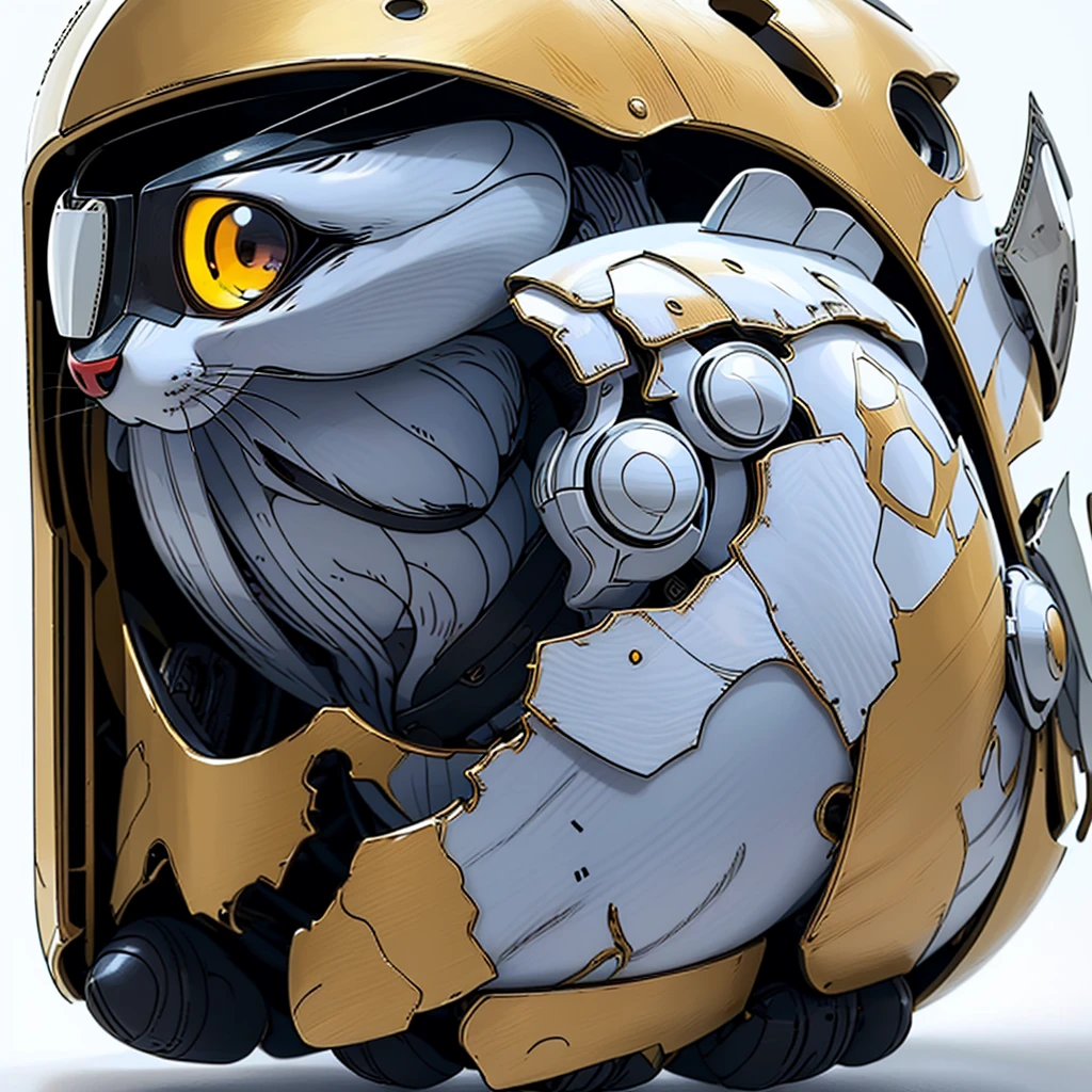 cat, wearing armor suit, silver and blue body, (full body:1.5), (simple  background:1.5), (white background:1.9), masterpiece, pokemon, (illustration:1.5), anime, yellow eyes, 