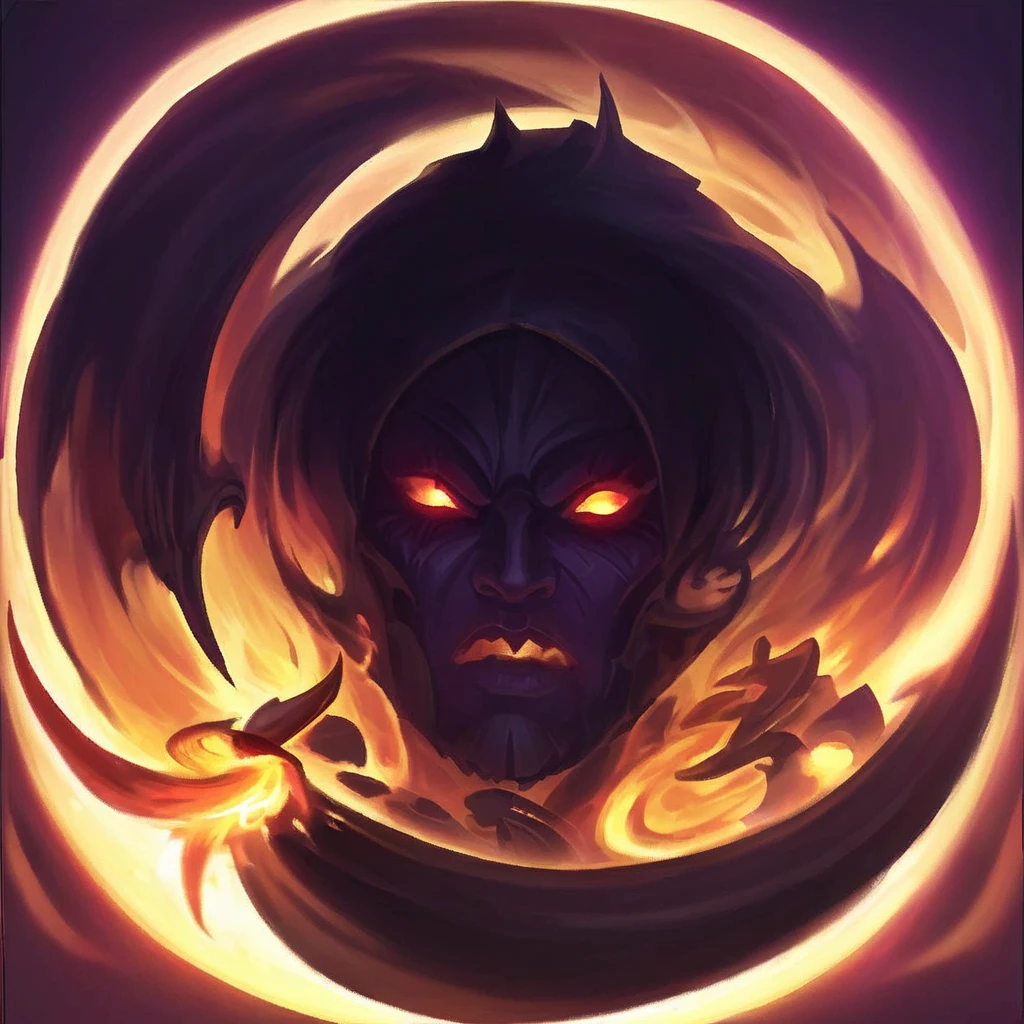 I want an icon , that represents someone being consumed by darkness, curse dark