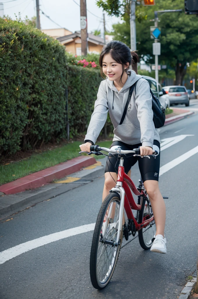 Baby seal riding a bicycle