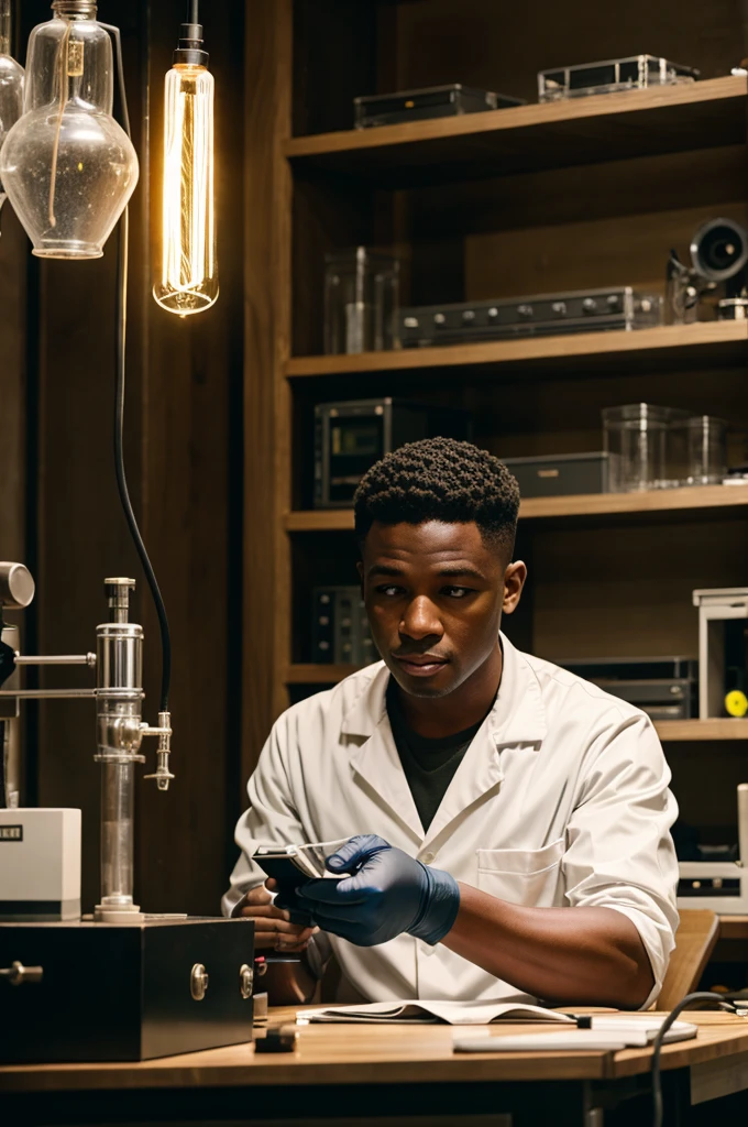 Edison working in his lab