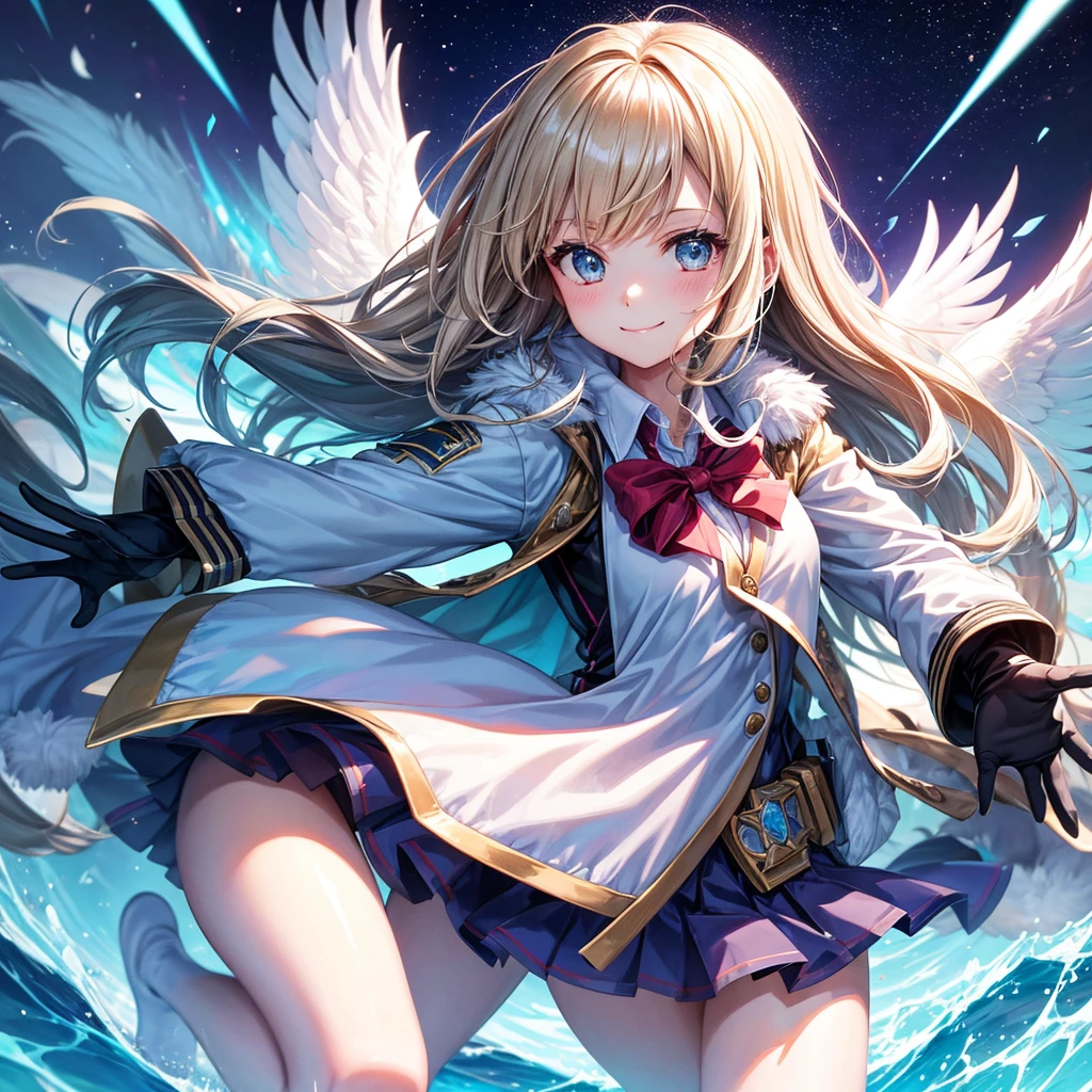 middle School girls，smile，Superpowered girl，Gravity operation，Gravity，Beautiful girls，ＳＦfashion，evolution，Beyond，8k，Angelな美少女，fur jacket，Uniform of the Future，cardigan，Light novel，different world girl，blazer，I&#39;m horny，Best Quality，perfectionな女の子，Super cute girl，Angel，Long Hair、She has her bangs down，最新fashion，未来のfashion，Ultra HD，Young girl，Sparkling eyes，Naughty Girls，Blowjob，Full body image，Starry sky background，Absurd，Beautiful girls，美少女をBeyond，perfection