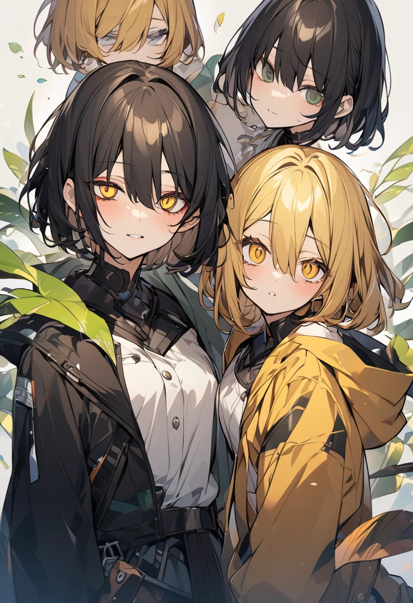 Bobcut、Girl looking sidewayelting eyes、Fallen Eyes、Eyes of Pleasure、Pleasant looking eyes