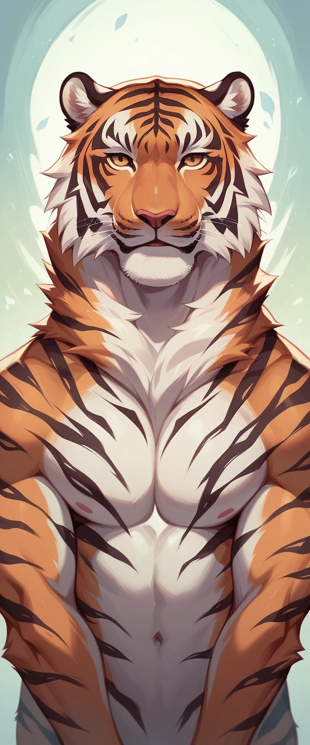 Photograph of a Siberian tiger, majestic, in the wild, Furiosa, gazing at viewer, extremely realistic photo