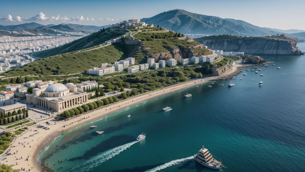 create a typical greek big city, a capital where Turkish and Bulgarian cultures come together