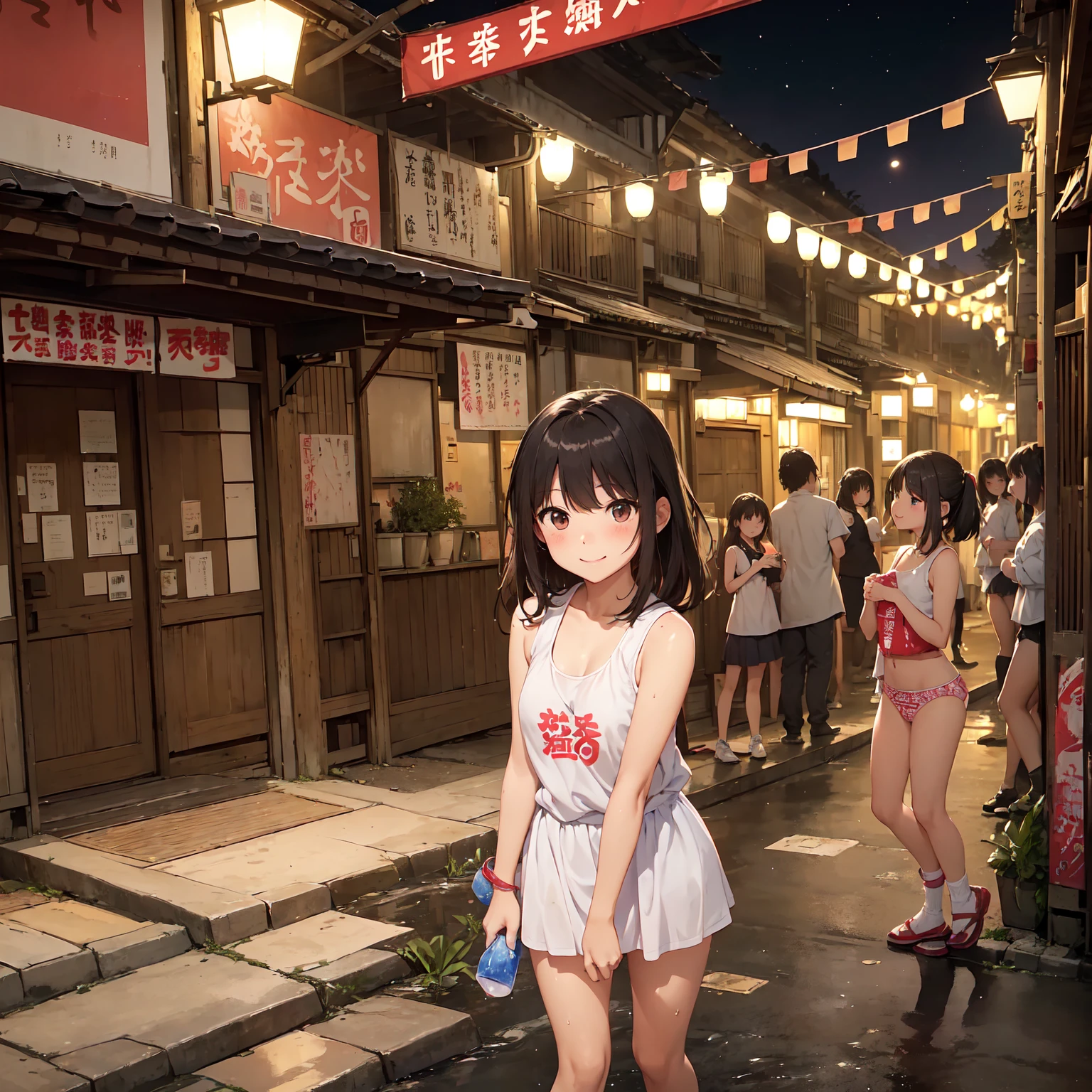 
(masterpiece、Highest quality)、(日本のUnsanitary and dim地下街、Night view、Poor Street、middle School girls３People and above、Street lamp、地下へのstage)、(美しいNight view)、(Showa style、Japan favelas、Old and dirty hot spring town)、(Underground hot spring facilities、stage)、(middle School girls３People and above、Tank top、Panties、smile、fun)、((Unsanitary and dim))、Shady Red Light District、shaved ice、Sale of drinks、(stage、Everyone is having fun bathing)、smile、Happy schoolchildren、Perfect Anatomy