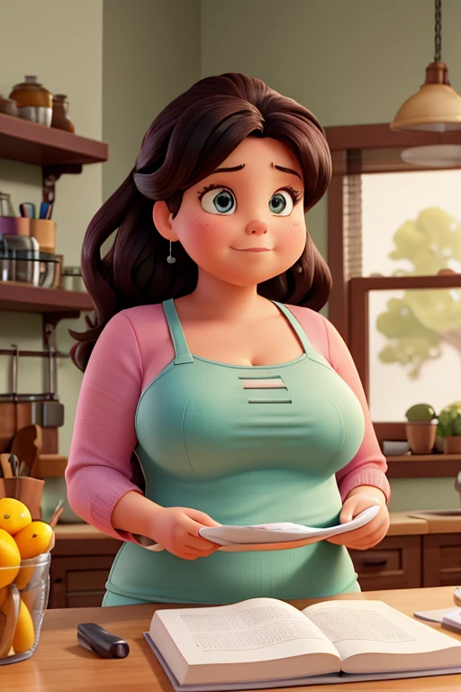 Sitting at the kitchen table, an overweight woman researches weight loss methods online. She reads about diets, exercises, and detoxes, her eyes shining with newfound determination. With a deep sigh, she decides to start a detox regimen to kickstart her weight loss journey