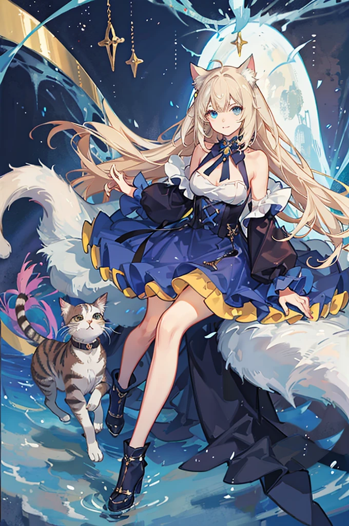 4k,8k,beautiful,High Quality,high resolution,high quality,anime,Cat ear,girl,,