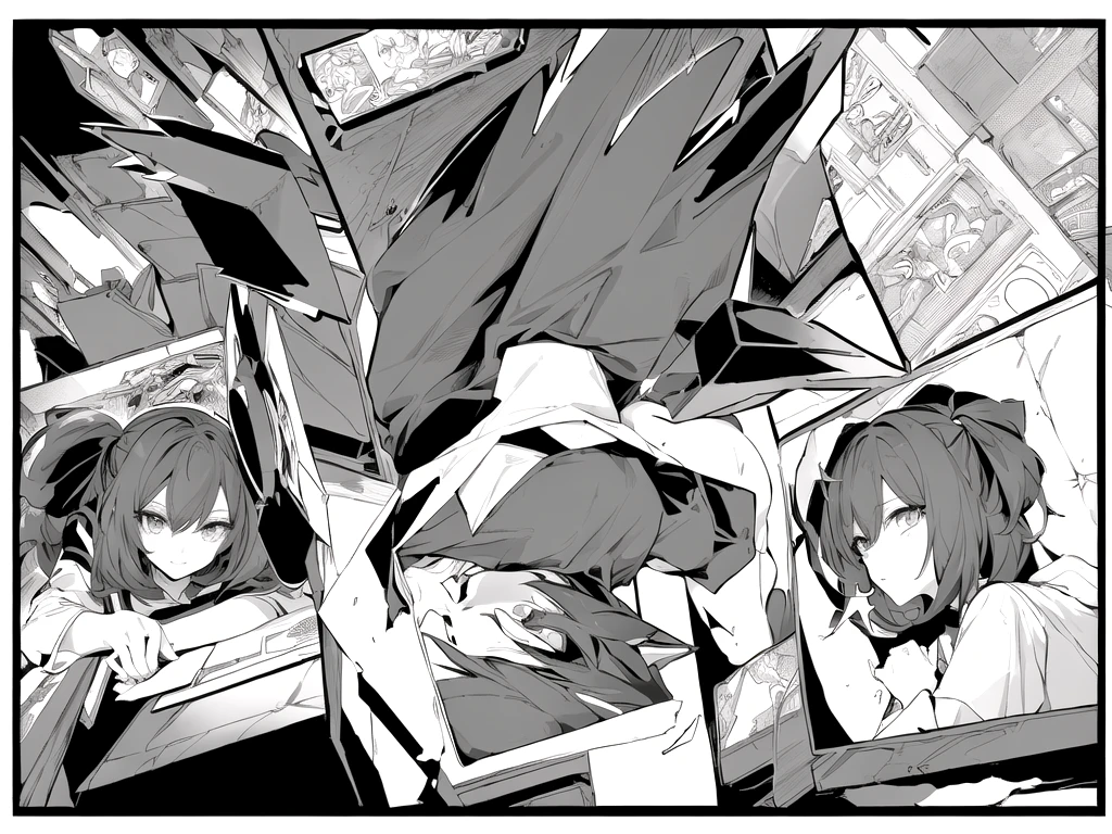 pokemon comics are being watched by a group of people, black and white manga panel, in pokemon comic, melting into vulpix, one panel, black and white manga page, as a manga panel, comic panel, colored manga panel, melting into jolteon, after a battle, published art, color manga panel, manga panel, black and white manga comic, manga panels, ((LineArt))