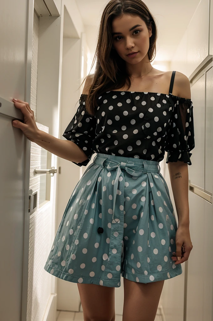  wearing polka dot