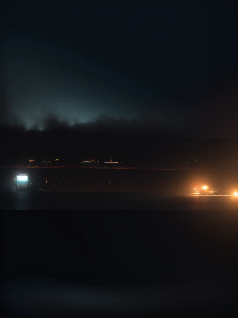 (Sumilux f1.4 24mm , low Latitude old color negative film , cross process , bokeh, flare, chromatic aberration , soft focus, (Shallow focus) , soft glow , Maximum aperture, High Key , Transparent depiction) , A locomotive races through the fog late at night.