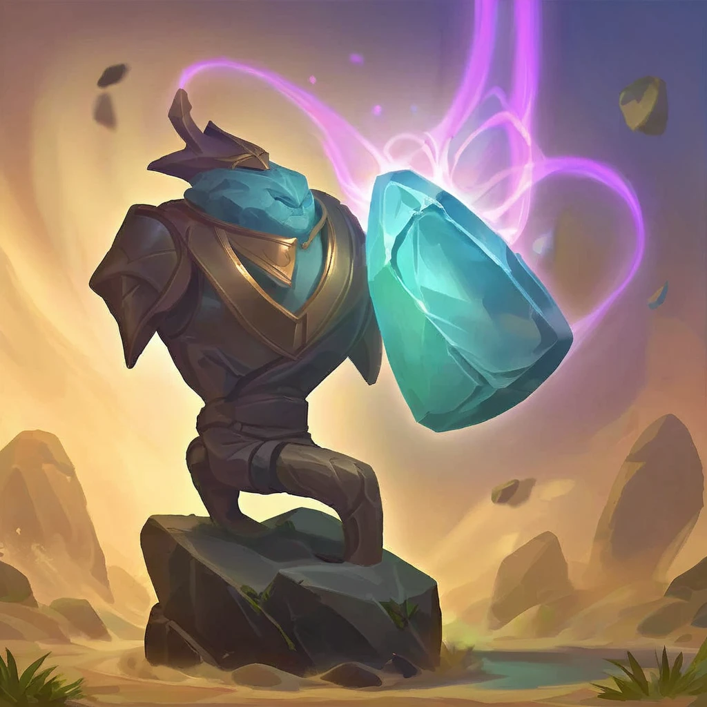 I want an icon , of a character turning into a stone statue