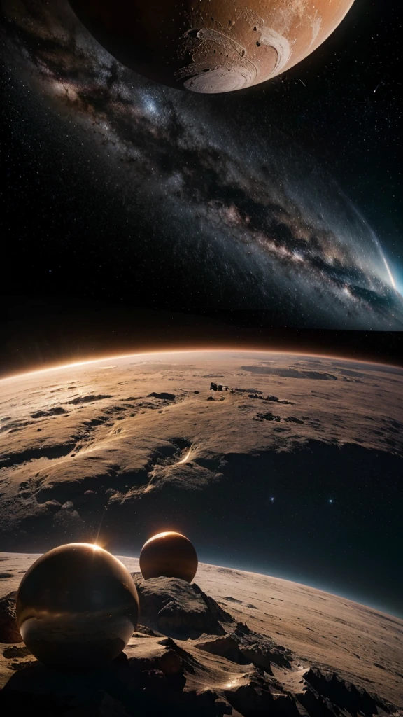 All the planets of our universe in one pic. Beautiful, gorgeous, breathtaking, look so stunning, super details, realistic 8k