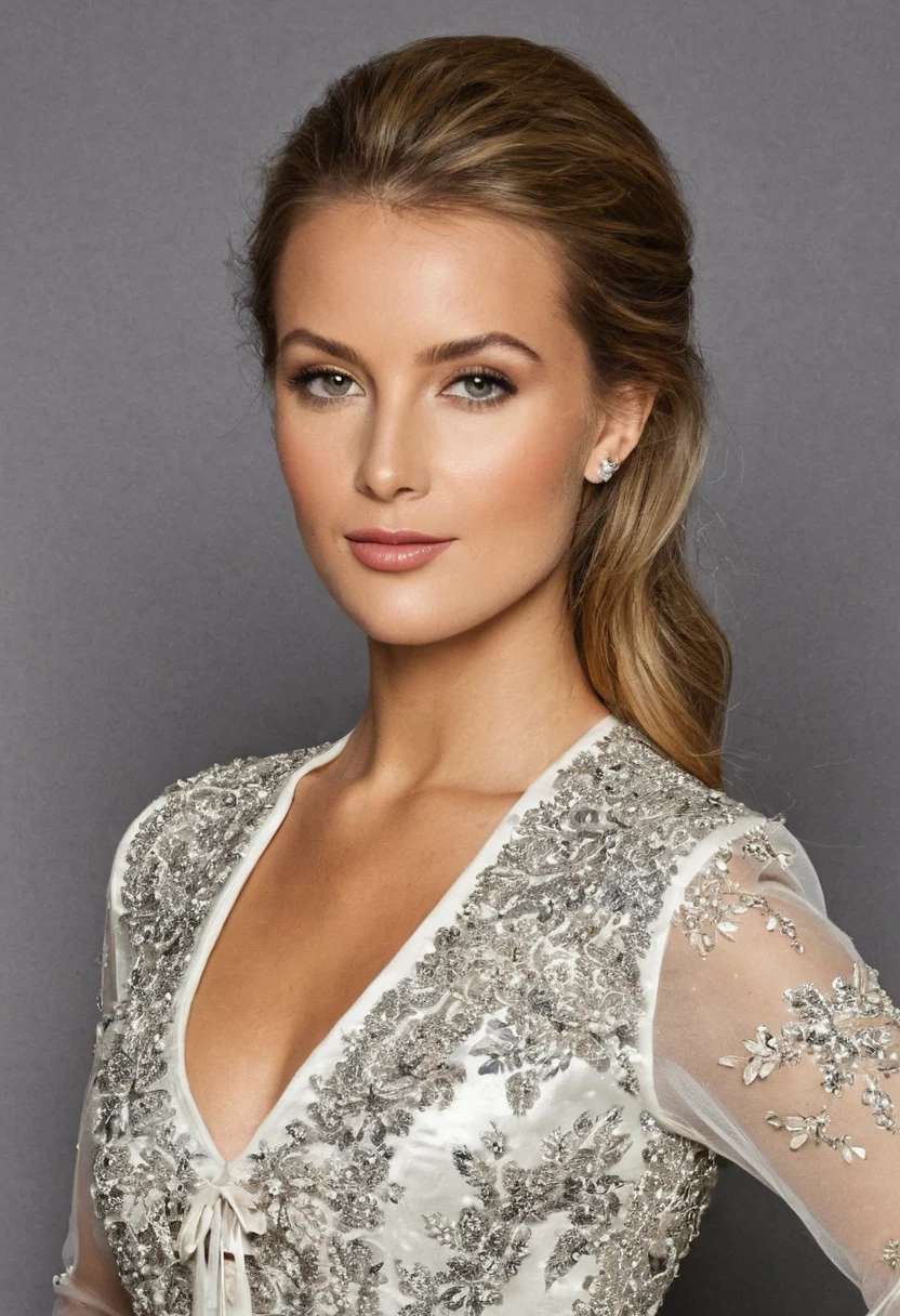photo réaliste d'one person woman, cheveux blonds, debout, (head of'artwork:1.0), (best quality:1.0), ultra detailed, Coup moyen,