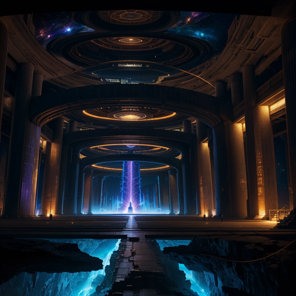 Best Quality，8k，Huge underground city，Underground Labyrinth，Anime Art，mysterious，universe，Super huge structure，Super huge torii，Multidimensional，A world beyond imagination，High Dimension，Fantasy，future，Different space，Nature，romantic，universe，A world beyond imagination，Dream world，New World，Huge river，masterpiece，最高masterpiece，perfection，
