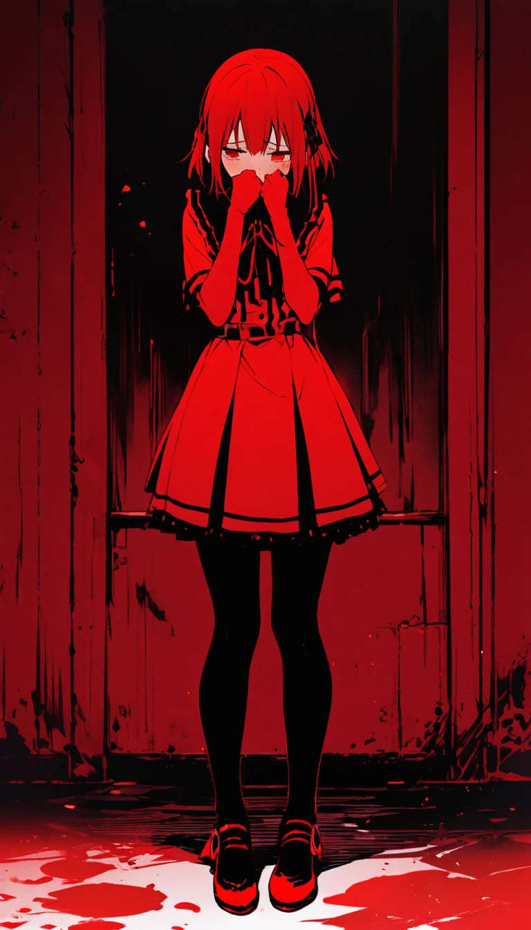 Shinomiya Kaguya from Love is war, Shy, Red Theme, Perfect, Full Body