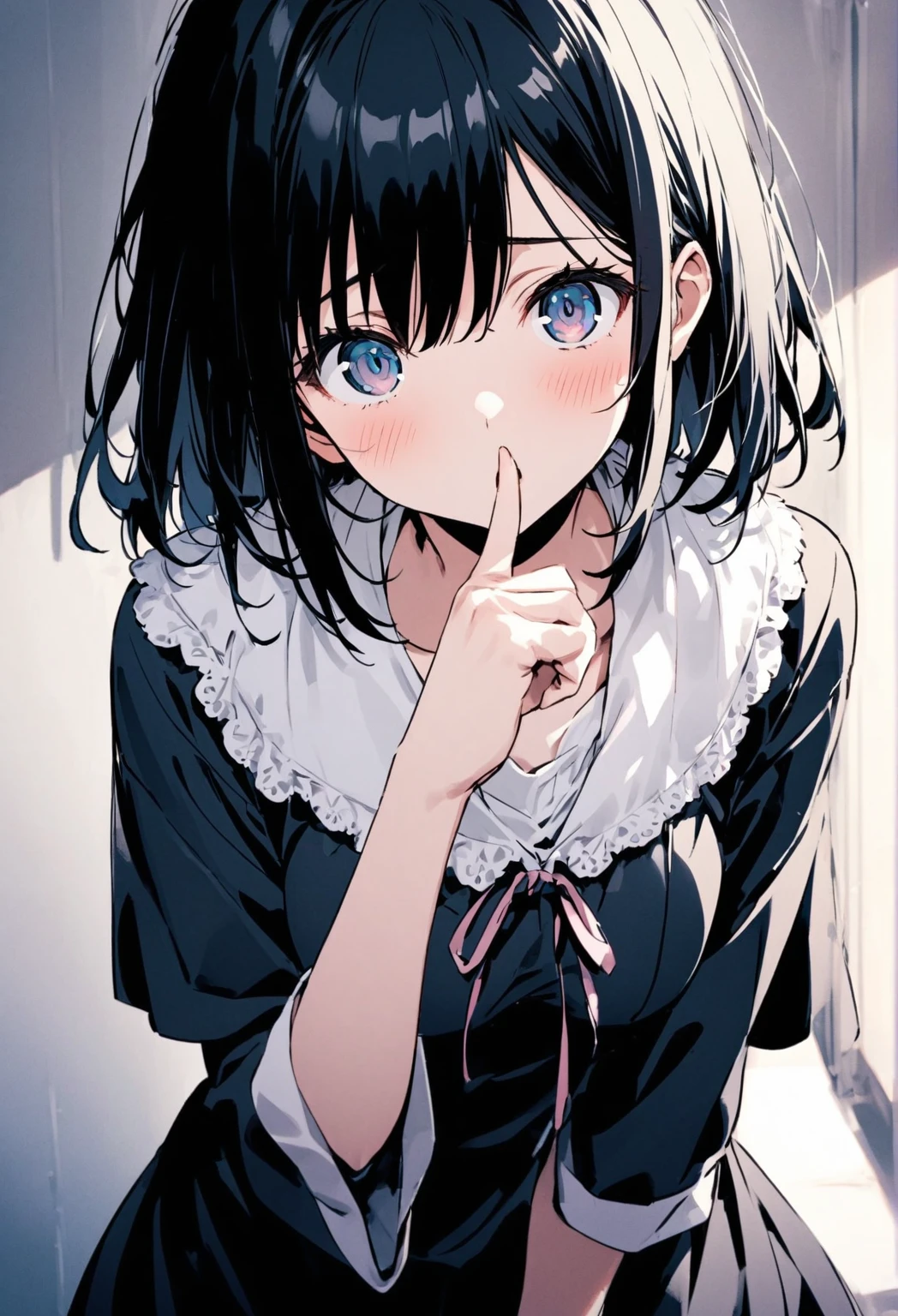 a beauty girl. Black short hair. Black eyes. Tearing legs. naked body. accent. anal. Pussy is full of semen. White background. No structures. Dildo. sex toy. (8K, detailed painting, Top Quality).