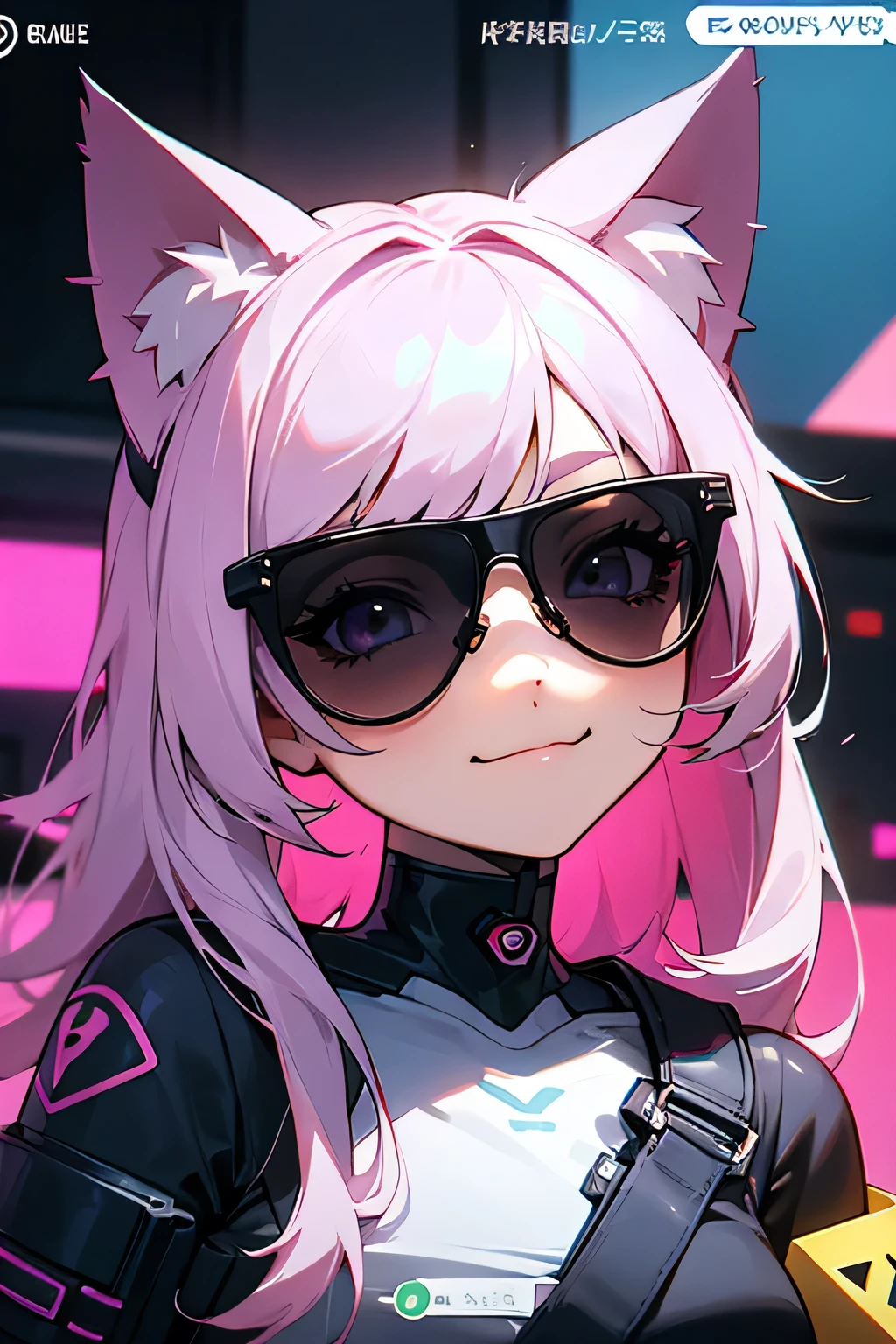 Memes、sunglasses、Cat ear、Girl、game、internet、funky、Deformation、pop、cyber punk、smile、Suspicious、suspicious、interesting