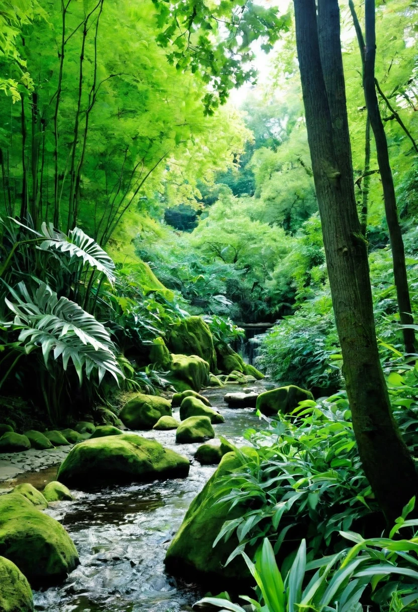 Le temple millènaire se meurt, la jungle l'avale de nouveau. Sa déesse naturelle n'est plus honorée, les rites ont disparus, les offrandes aussi. Ses amazones gardiennes des lieux devenues inutiles sont parties. Les fidèles ne viennent plus se sacrifier pour elle. Le vieux sage, gardien intemporel du dogme pleure le départ de sa jeune et spirituelle prétresse blonde qui lui donnait la vie, la joie de pouvoir honorer un esprit unique dans cet univers très mouvementé.
La jungle reprend ses droits, les plantes s'accrochent aux pierres sculptées, les animaux investissent les lieux saints. Le silence est roi, interrompu par les cris des oiseaux et les bruits de la foret qui s'en mélangent dans les profonds corridors. Le soleil diffuse une lumineur paisible à travers les branches et les feuilles des arbustes qui se reflète dans les flaques d'eaux stagnantes. La terre humide et les murs couverts de mousse exhalent une odeur de terre et de mystère. Quelque chose manque ? Le vieux Acalt avait encore raison, rien n'est définitif. 