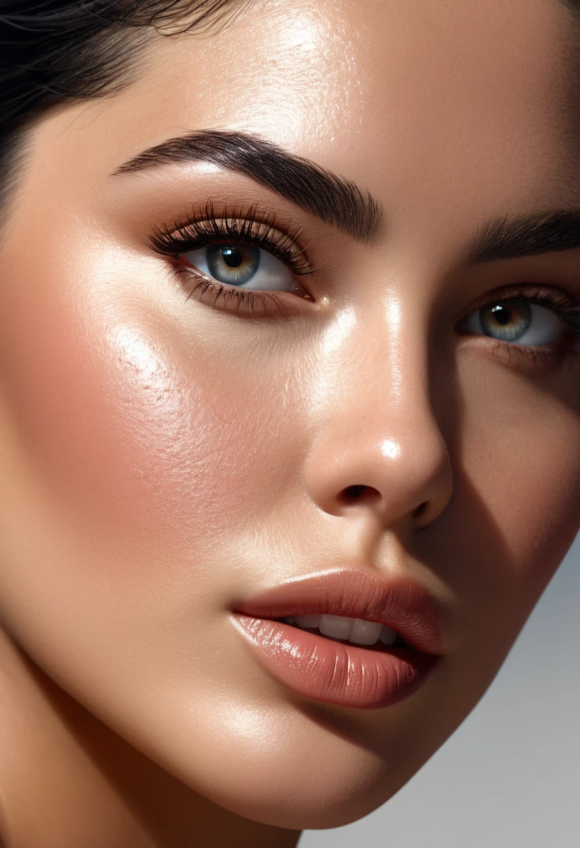 a voluptuous woman, black dark hair, maximun detail, soft pore skin, super detailed skin texture, natural daylight, high contrast light, ultralealistic, hyperrealistic, photorealistic, 18k, high resolution, extreame details, extreame texture details, still raw,