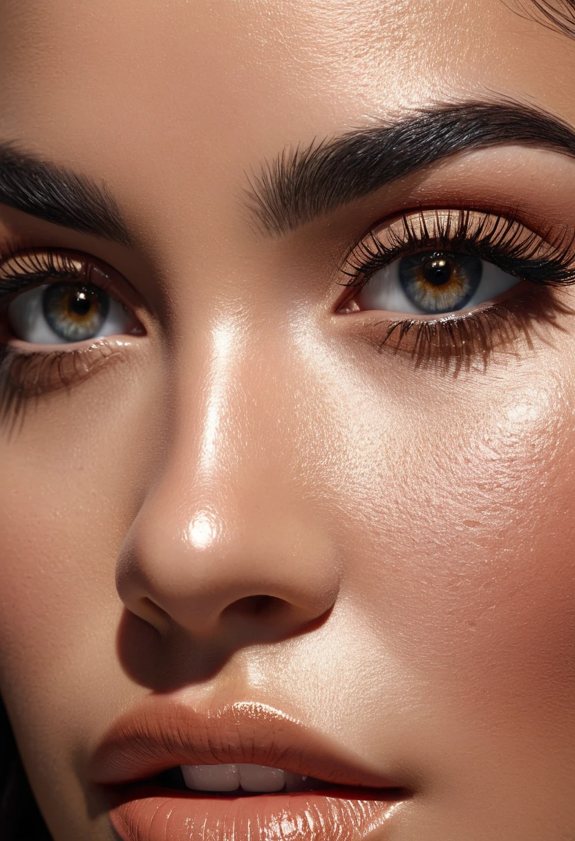 a voluptuous woman, black dark hair, maximun detail, soft pore skin, super detailed skin texture, natural daylight, high contrast light, ultralealistic, hyperrealistic, photorealistic, 18k, high resolution, extreame details, extreame texture details, still raw,