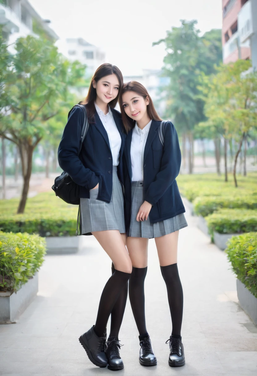Romantic Student, Two female students in , Lesbian couple, Tall and thin, beautiful, alumnus, classmate