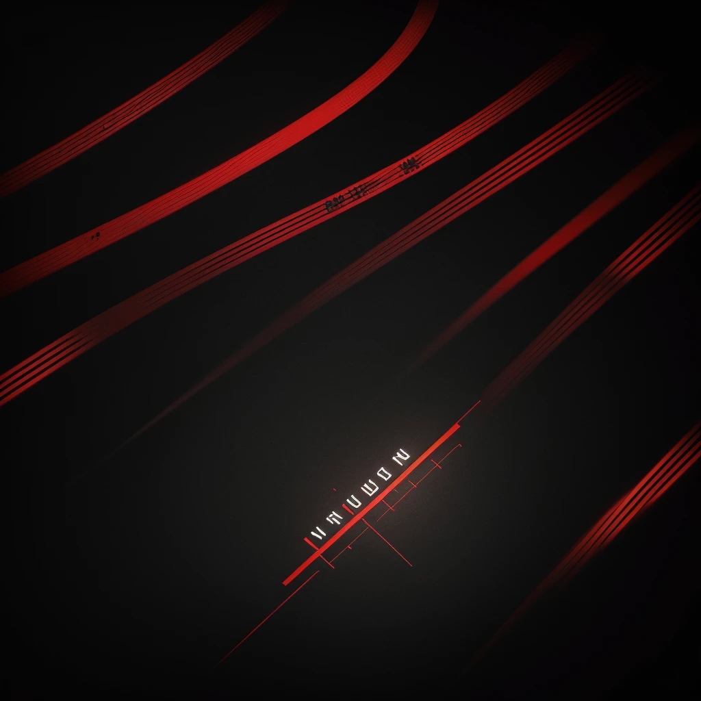 Abstract logo, music album cover, dark tones on black, highlighted red lines, red lines geometric shapes, centralized, minimalistic, 2d, few lines, slightly gothic design, completely black background, word "n.It is.n" outlined in red in the center of the image