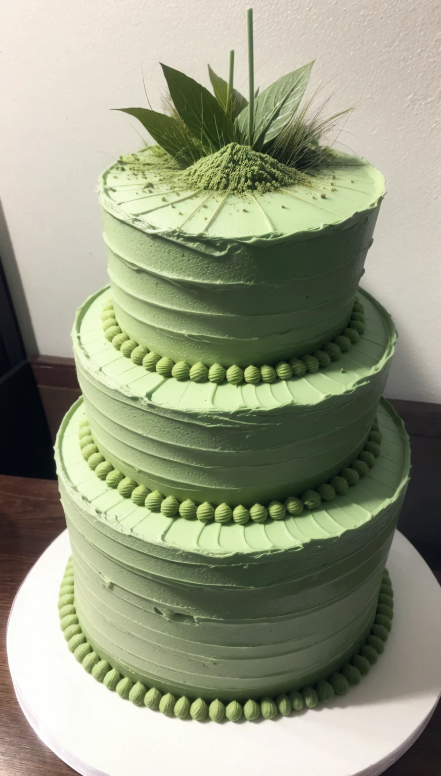 Cake details. Matcha chocolate.