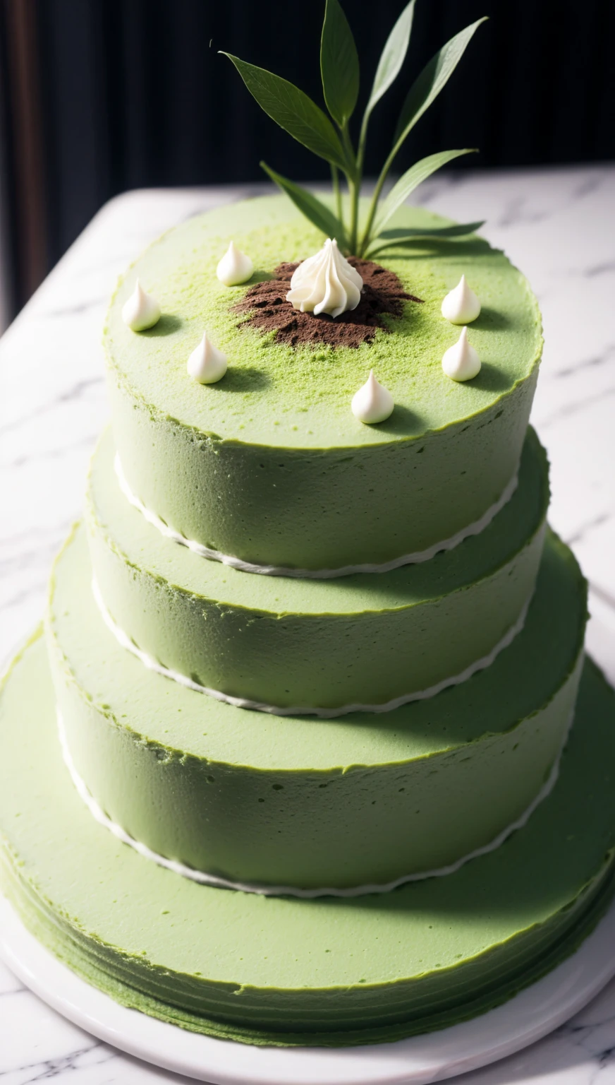 Cake details. Matcha chocolate.