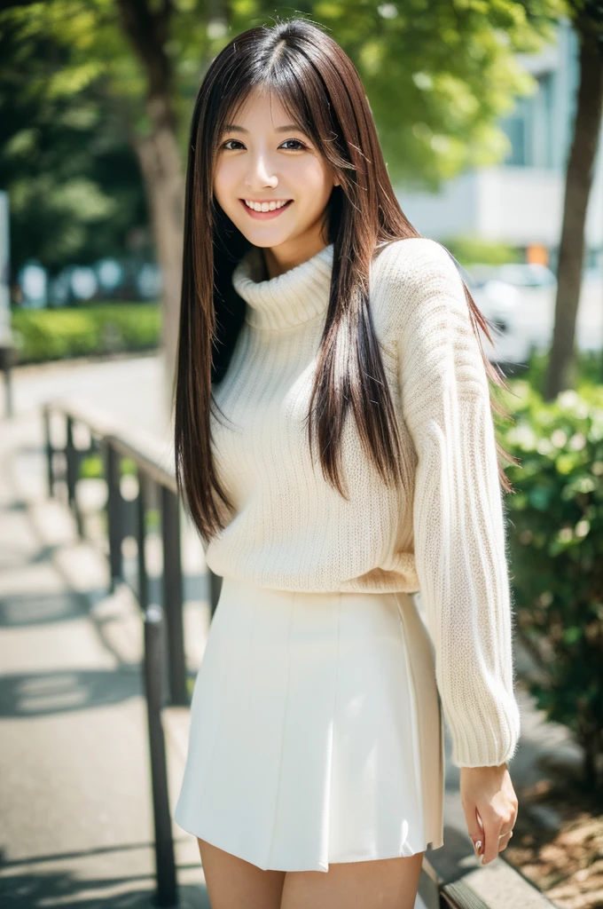 (((32k image quality))), (((RAW Photos))), (Highest quality, detailed:1.2), Photorealistic, (非常に繊細でdetailed), (((((Ultra-high resolution))))), (((33 years old,, Taiwanese woman))), (((Tight waist))), One person, Elegant, Beautiful woman, Outstanding image quality, 非常にdetailedな顔, Perfect lighting, White skin, A relaxed and fluffy atmosphere, ((smile)), Young and skinny gravure idol, (((Sexy married woman))), (((straight hair))), sweater, Jacket, skirt,