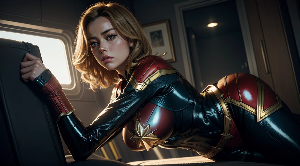 Captain marvel (really big huge tits, latex suit), AMBER HEARD от DC Comics, CGI with clear focus, Photorealistic, high detail, Realistic, Masterpiece, absurdress, Best Quality, HDR, hiquality, hight resolution, Extremely detailed, 8k wallpaper, intricate details, 8K UHD, Full-HD, (foto realista:1.2), Contrast, sharp lighting, Cinematic lighting, natural lighting, hard light, Backlighting, Global Illumination, Environment Occlusion