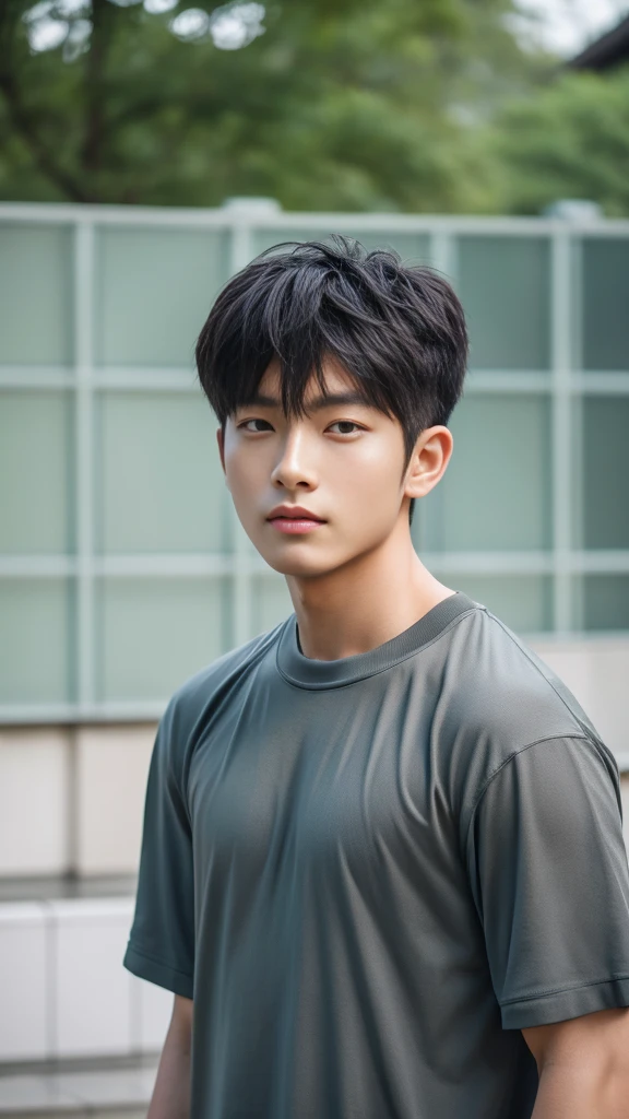 Asian alpha male in gray shirt looking at camera, Shin Jinying, Kim Do-young, Paint Ulzzang, Shen Quanrui, korean men, Shin Jin Young's Aesthetics, faceเกาหลีที่น่ารัก, handsome young man'face, Jaeyong Nam, beautiful eyes、Kim Taejoon, Hyungtae, Inspiration from Jong Suk Lee, Avatar, Korean artist, Jung Jae Hyo