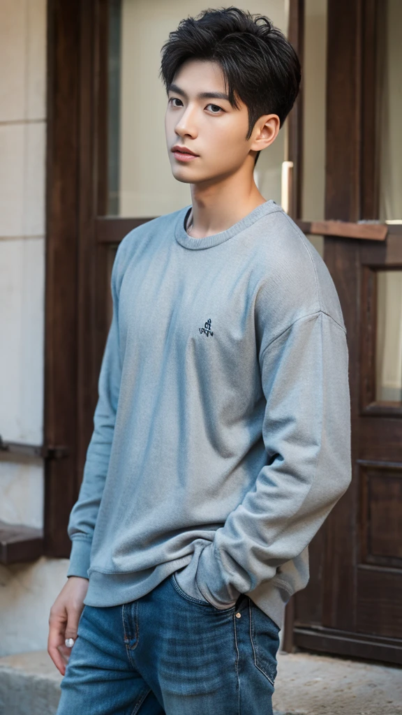 Asian alpha male in gray shirt looking at camera, Shin Jinying, Kim Do-young, Paint Ulzzang, Shen Quanrui, korean men, Shin Jin Young's Aesthetics, faceเกาหลีที่น่ารัก, handsome young man'face, Jaeyong Nam, beautiful eyes、Kim Taejoon, Hyungtae, Inspiration from Jong Suk Lee, Avatar, Korean artist, Jung Jae Hyo