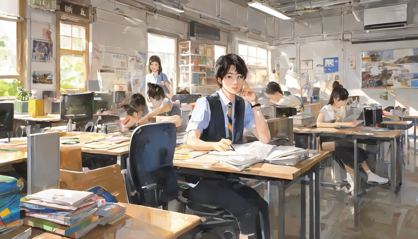 high school student、internship、work