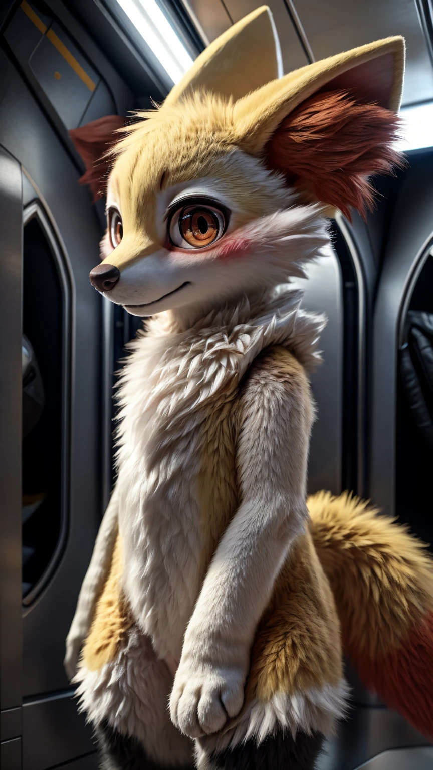 [Warning Contain NSFW] BREAK. ((realistic)), ((photorealistic)),((high-res, masterpiece, best quality)), masterpiece, best quality:1.2), upper body, solo, 1boy, masterpiece, best quality, 4k, photograph, cinemtaic lighting, modelshoot, perfect lighting, ,ultra realistic 8k cg, masterpiece, ((ultra detailed background, delicate pattern, intricate detail)), (highly detailed, fine details), best quality, (photorealistic:1.4), absurdres, RAW photo, medium muzzle, pokemon, Braixen, fur, less anthro, ((real e621, photorealistic, masterpiece, looking at sexy, sharp eyes, full body portrait,)) (plump body figure),(young furry), (short height), (no breasts), in korean metro, nsfw, forced put on Pink lingerie sexy:1.6, solo, (((Aged down, featureless chest))) (((Full sets wear Pink Lingerie for Seductions))) (((Focus animal forms))) (((Comic Content seductions))) (((detailed,anime, female, dagasi, animal focus, (solo), cute eyes, cute, waving tail, tail raised, being cute, ((symmetrical)), anatomically correct, masterpiece, best quality, detailed background, fullbody, 

[NSFW] BREAK. behind view Seductive tail pose at viewer,
