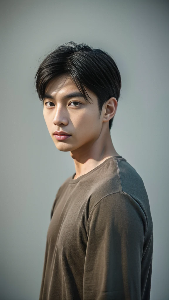Asian alpha male in gray shirt looking at camera, Shin Jinying, Kim Do-young, Paint Ulzzang, Shen Quanrui, korean men, Shin Jin Young's Aesthetics, faceเกาหลีที่น่ารัก, handsome young man'face, Jaeyong Nam, beautiful eyes、Kim Taejoon, Hyungtae, Inspiration from Jong Suk Lee, Avatar, Korean artist, Jung Jae Hyo