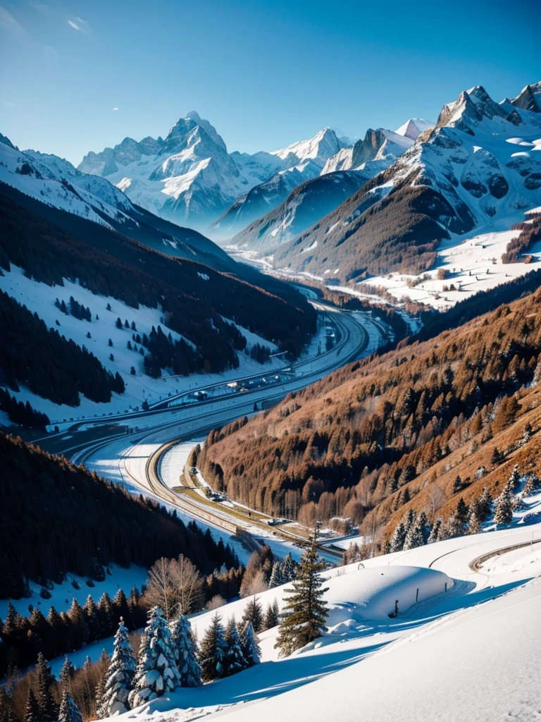 Snow covered mountains and valleys、And snow-covered trees々, in the Switzerlandアルプス, Switzerlandアルプス, Switzerland, Overlooking the valley, " Aerial view of the mountains, Werner Andermatt, The Alps are in the background, Overlooking the scenery, Alpine Landscape, view from high up, Green Valley Below, Mountainous Regions, Mountainous Regions