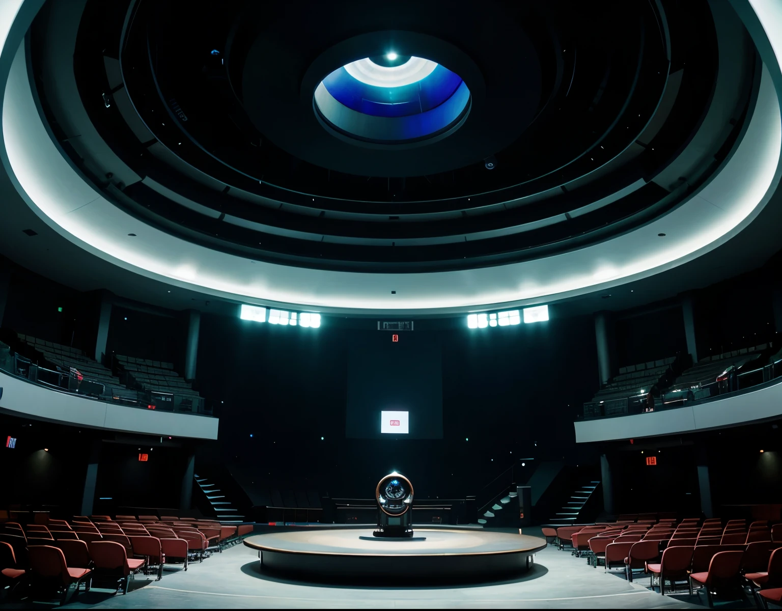 Futuristic circular auditorium appearance