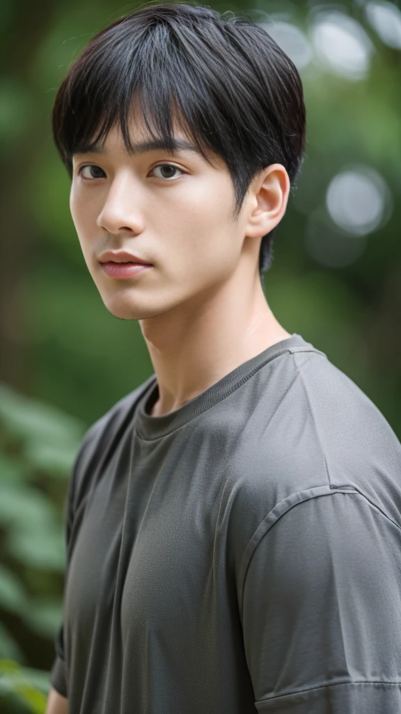 Asian alpha male in gray shirt looking at camera, Shin Jinying, Kim Do-young, Paint Ulzzang, Shen Quanrui, korean men, Shin Jin Young's Aesthetics, faceเกาหลีที่น่ารัก, handsome young man'face, Jaeyong Nam, beautiful eyes、Kim Taejoon, Hyungtae, Inspiration from Jong Suk Lee, Avatar, Korean artist, Jung Jae Hyo