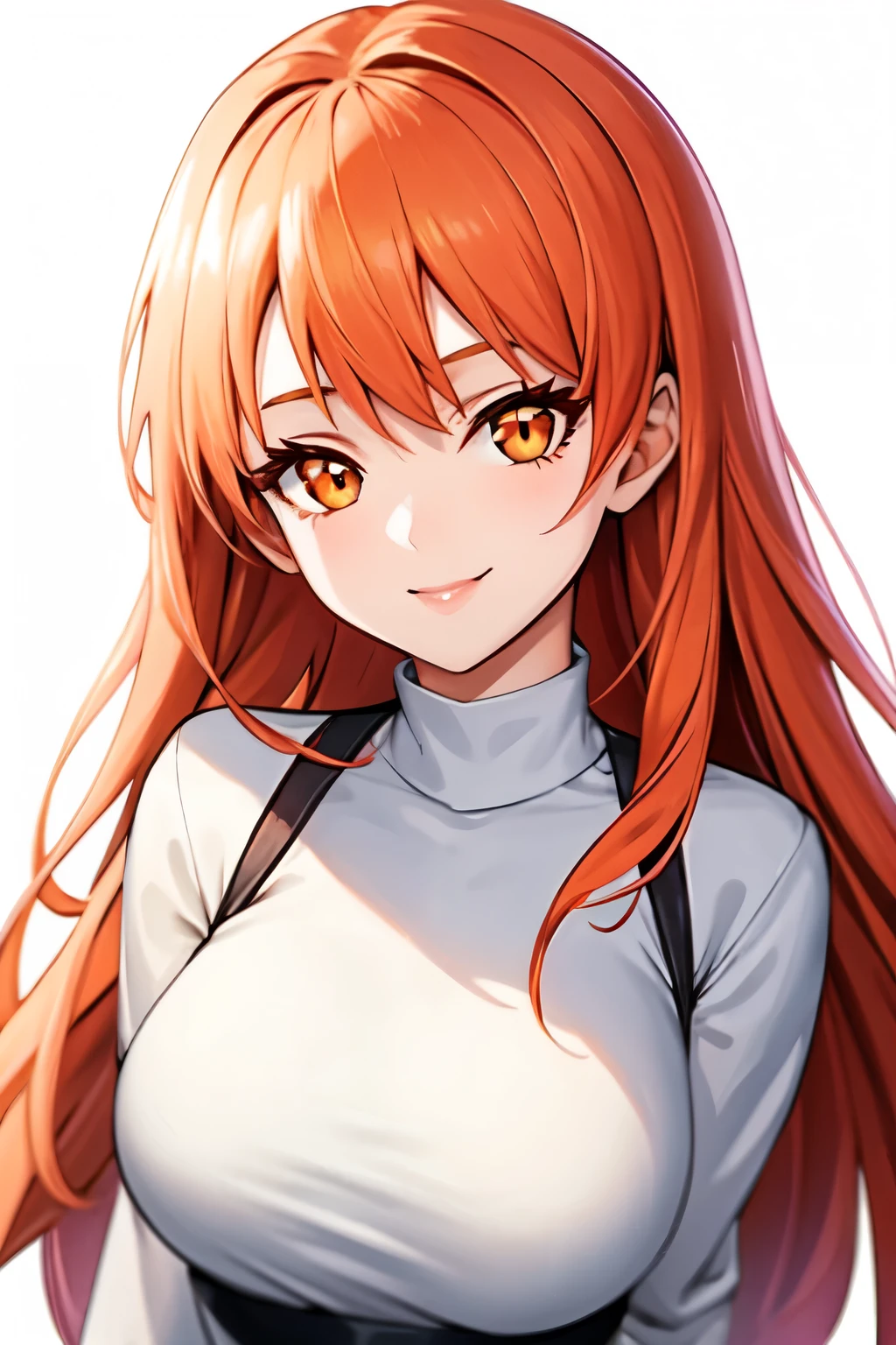 1girl, solo, upper body, orange hair, long hair, orange eyes, long eyelashes, thick eyelashes, looking at viewer, smile, white shirt, white background, simple background,
INFO
Size
1024X1536
Date
Oct 16, 2023
Mode
Default
Type
upscale
Checkpoint&LoRA
Checkpoint
DivineAnimeMix