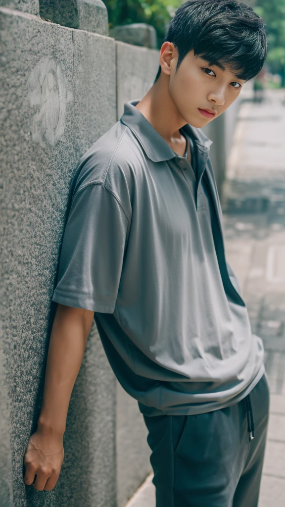 Asian alpha male in gray shirt looking at camera, Shin Jinying, Kim Do-young, Paint Ulzzang, Shen Quanrui, korean men, Shin Jin Young's Aesthetics, faceเกาหลีที่น่ารัก, handsome young man'face, Jaeyong Nam, beautiful eyes、Kim Taejoon, Hyungtae, Inspiration from Jong Suk Lee, Avatar, Korean artist, Jung Jae Hyo