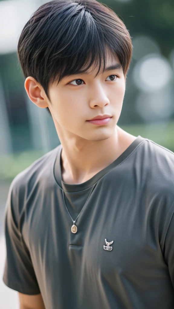 Asian alpha male in gray shirt looking at camera, Shin Jinying, Kim Do-young, Paint Ulzzang, Shen Quanrui, korean men, Shin Jin Young's Aesthetics, faceเกาหลีที่น่ารัก, handsome young man'face, Jaeyong Nam, beautiful eyes、Kim Taejoon, Hyungtae, Inspiration from Jong Suk Lee, Avatar, Korean artist, Jung Jae Hyo